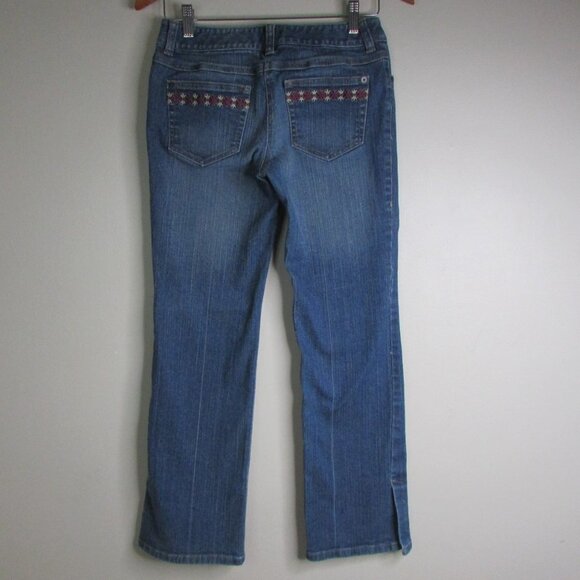 Ann Taylor Loft Jeans 2P Bootleg Embroidered - Picture 9 of 14